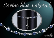 Carina blue - nákotník rhodium